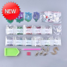 Rhinestone Art Kit - Flower Keyrings